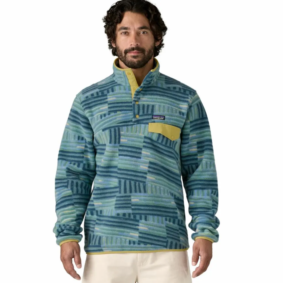 Patagonia Synchilla Snap-T fleece sweater heren quilty fitz wetland blue