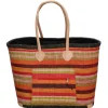 PE Florence  Raffia strandtas red