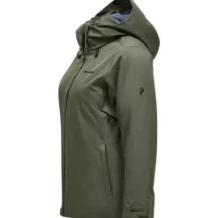 Peak Performance ANIMA softshell winterjas dames pine needle