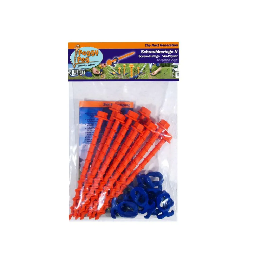 Peggy Peg Schroefharing set 20 cm per 12 stuks