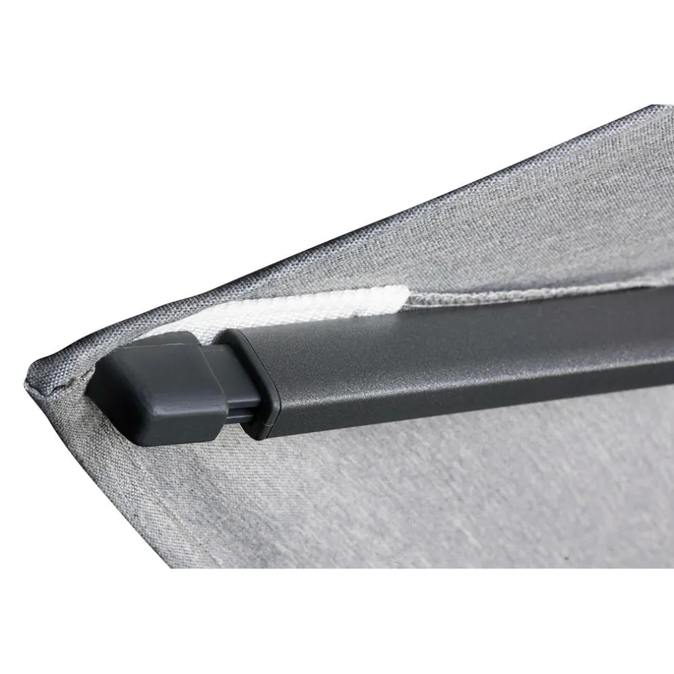 Platinum Challenger T2 Premium parasol 260 x 350 cm faded black