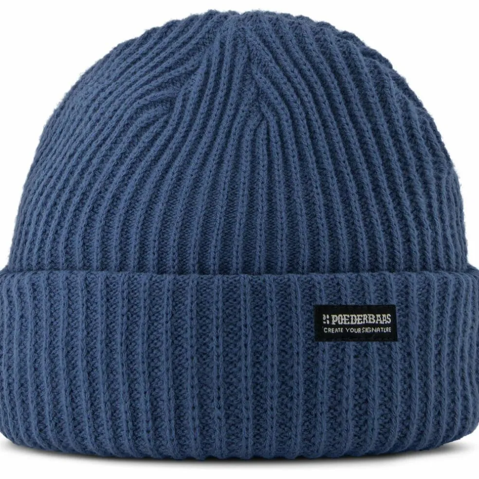 Poederbaas Royal Rib muts blue