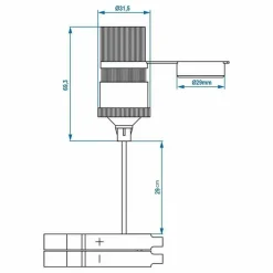 ProPlus Aanstekerdoos met accuklemmen
