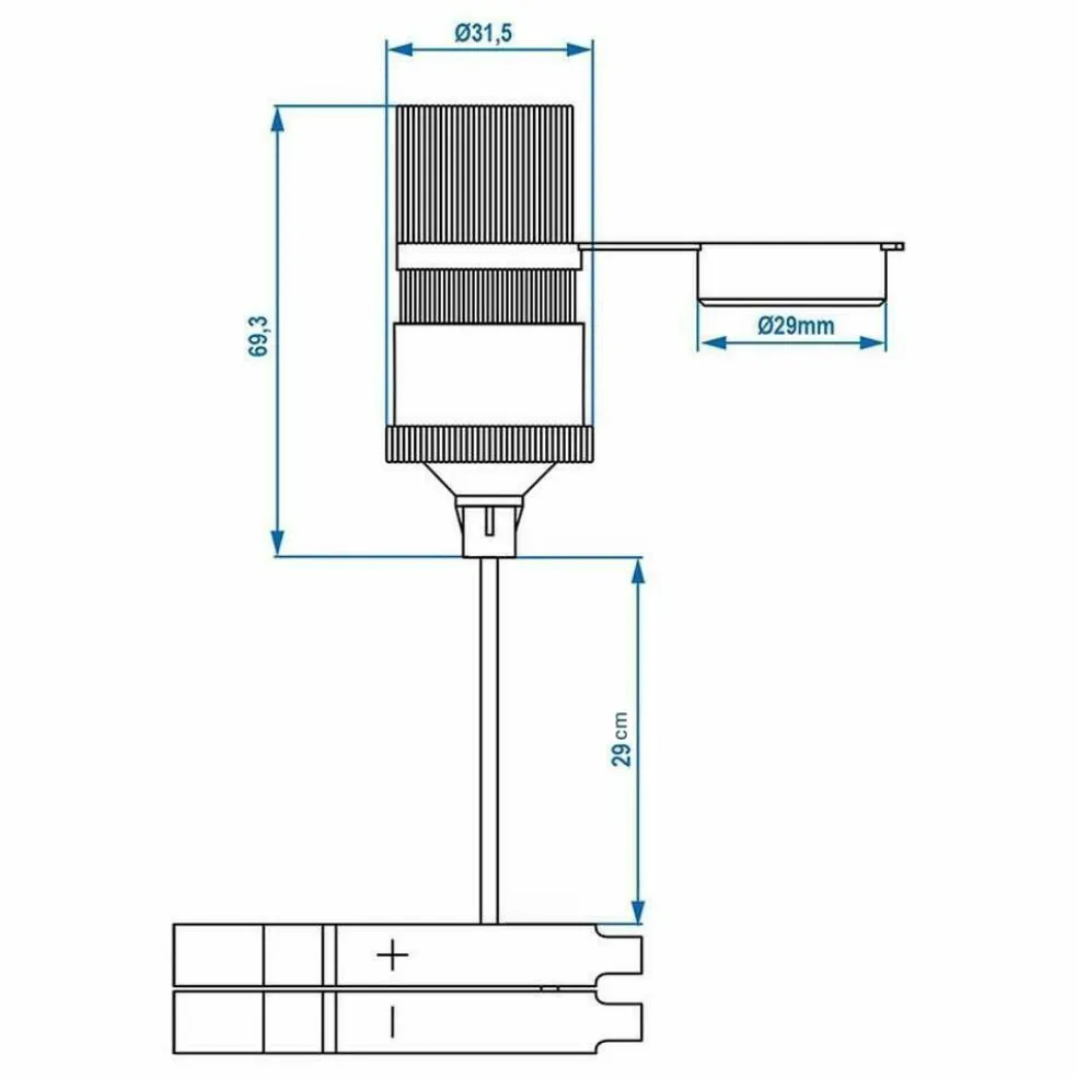ProPlus Aanstekerdoos met accuklemmen