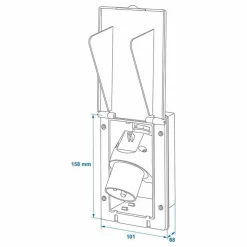 ProPlus CEE wandinvoerdoos rechthoekig wit