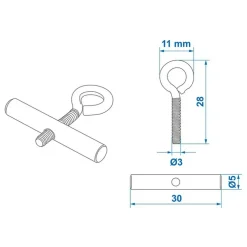 ProPlus Eindstop voor tentrail 5-6 mm set van 2 stuks