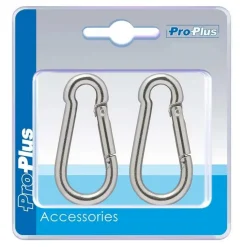 ProPlus Karabijnhaak RVS 6 x 60 set van 2 stuks