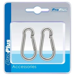 ProPlus Karabijnhaak RVS 5 x 50 set van 2 stuks