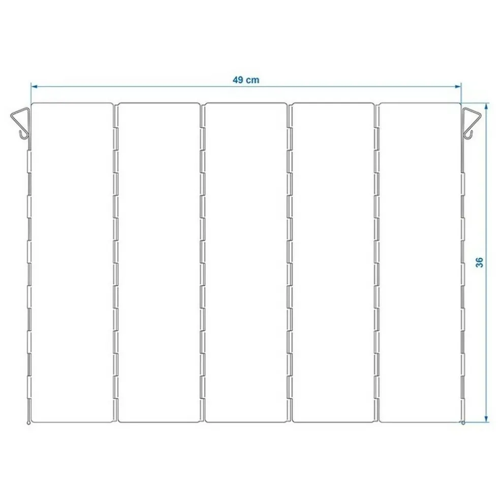 ProPlus Kookwindscherm 5-delig aluminium