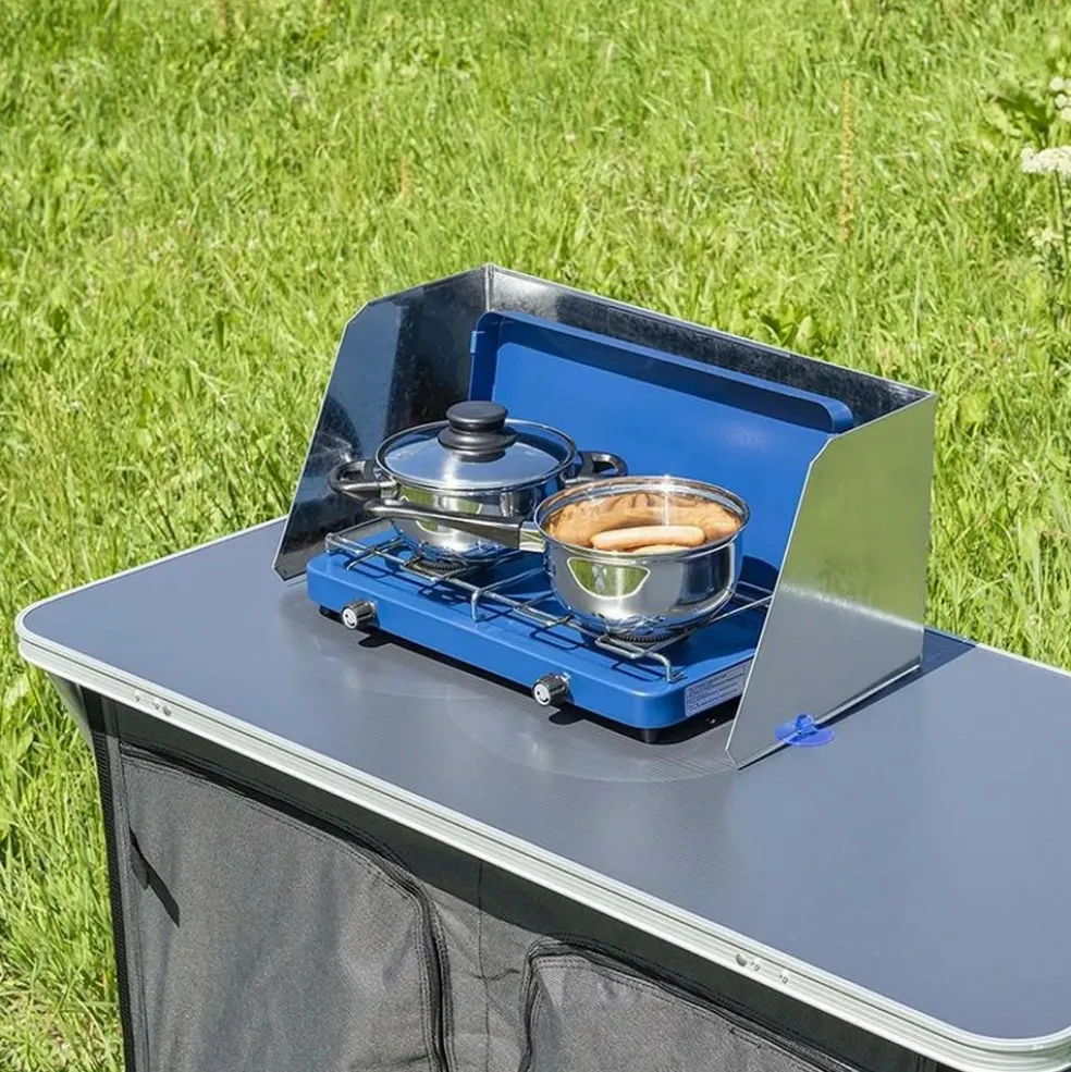 ProPlus Kookwindscherm 3-delig staal