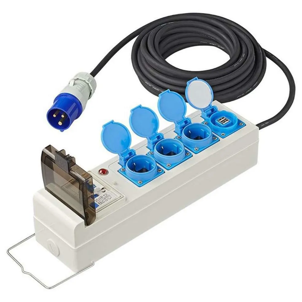 ProPlus Tent-vouwwagen stekkerdoos met aardlekschakelaar 10 meter