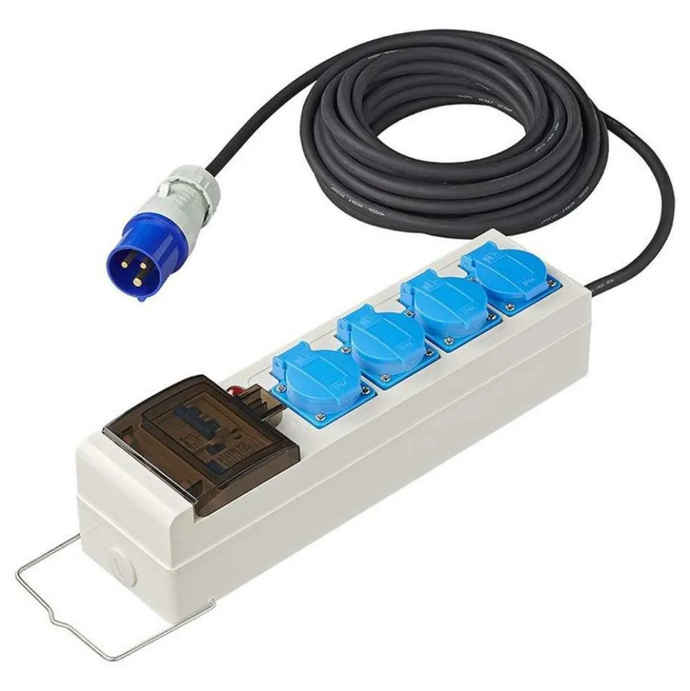 ProPlus Tent-vouwwagen stekkerdoos met aardlekschakelaar 10 meter