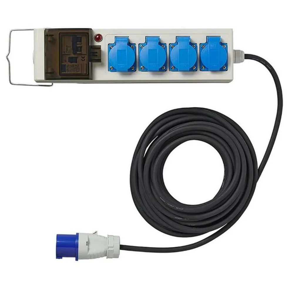 ProPlus Tent-vouwwagen stekkerdoos met aardlekschakelaar 10 meter