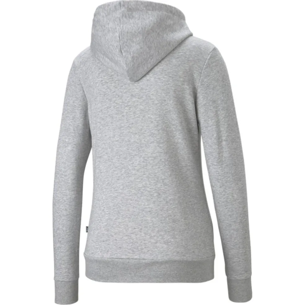 Puma Essentials Logo hoodie dames light grey heather