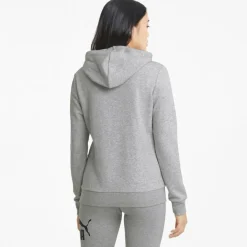 Puma Essentials Logo hoodie dames light grey heather