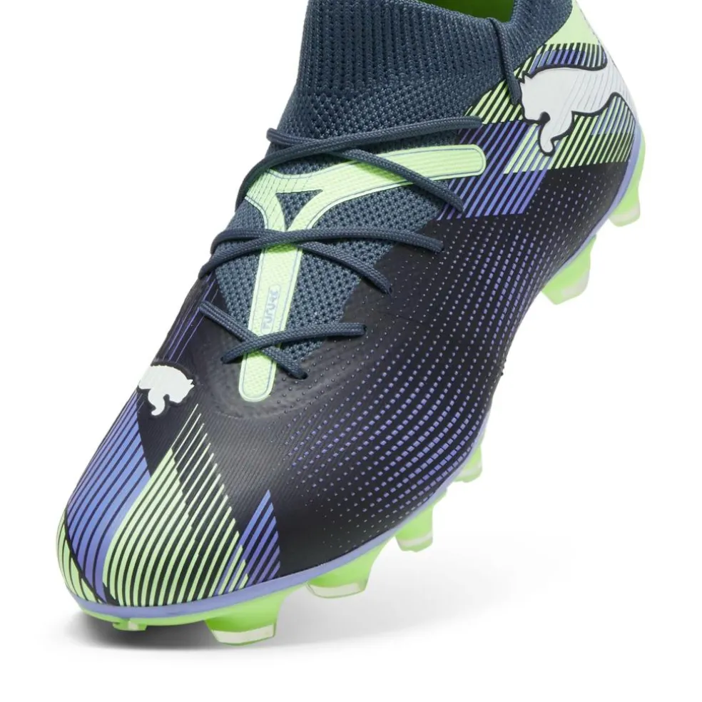 Puma FUTURE 7 MATCH FG AG voetbalschoenen heren grey skies puma white fizzy apple