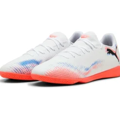 Puma Future 8 Play It IC zaalvoetbalschoenen PUMA white PUMA black glowing red