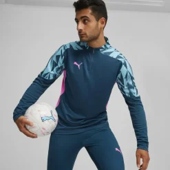 Puma IndividualFINAL trainingsshirt heren ocean tropic bright aqua