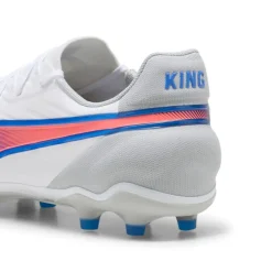 Puma KING MATCH FG AG voetbalschoenen heren PUMA white bluemazing flat light grey