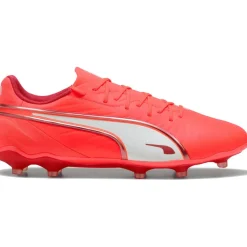 Puma KING MATCH FG AG voetbalschoenen heren glowing red PUMA white red fire