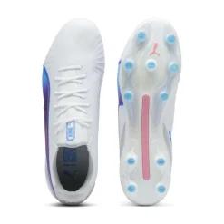Puma KING ULTIMATE FG AG voetbalschoenen heren PUMA white bluemazing flat light grey sunset glow