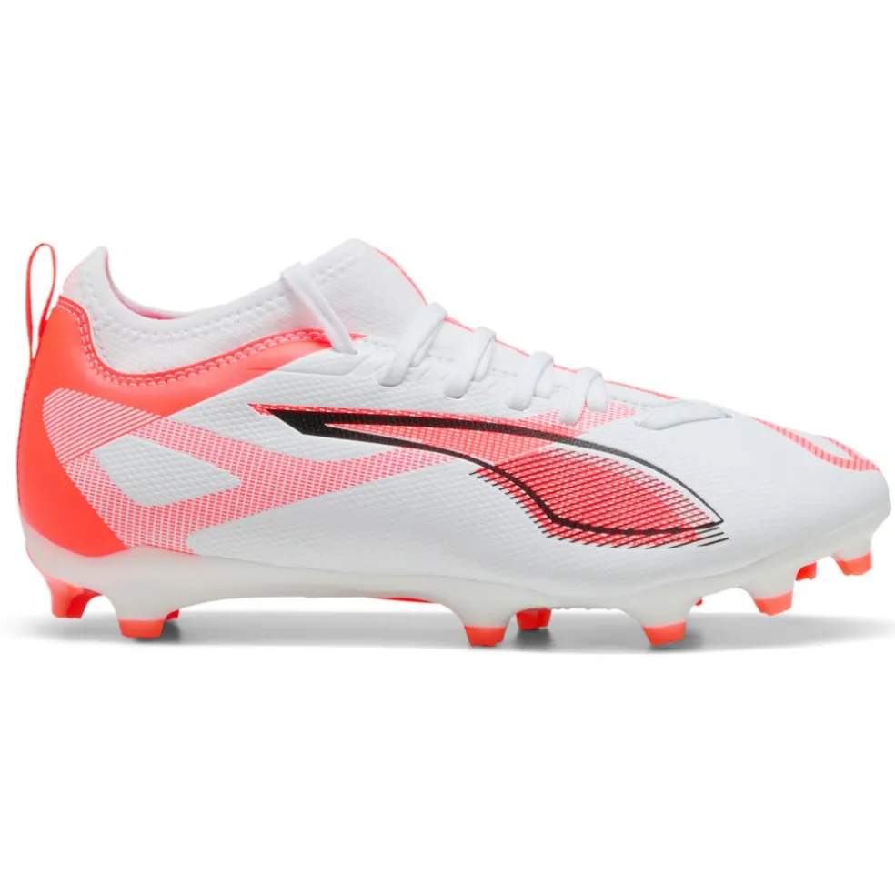 Puma ULTRA 5 MATCH FG AG voetbalschoenen junior PUMA white PUMA black glowing red
