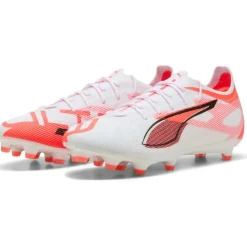 Puma ULTRA 5 PRO FG AG voetbalschoenen heren PUMA white PUMA black glowing red