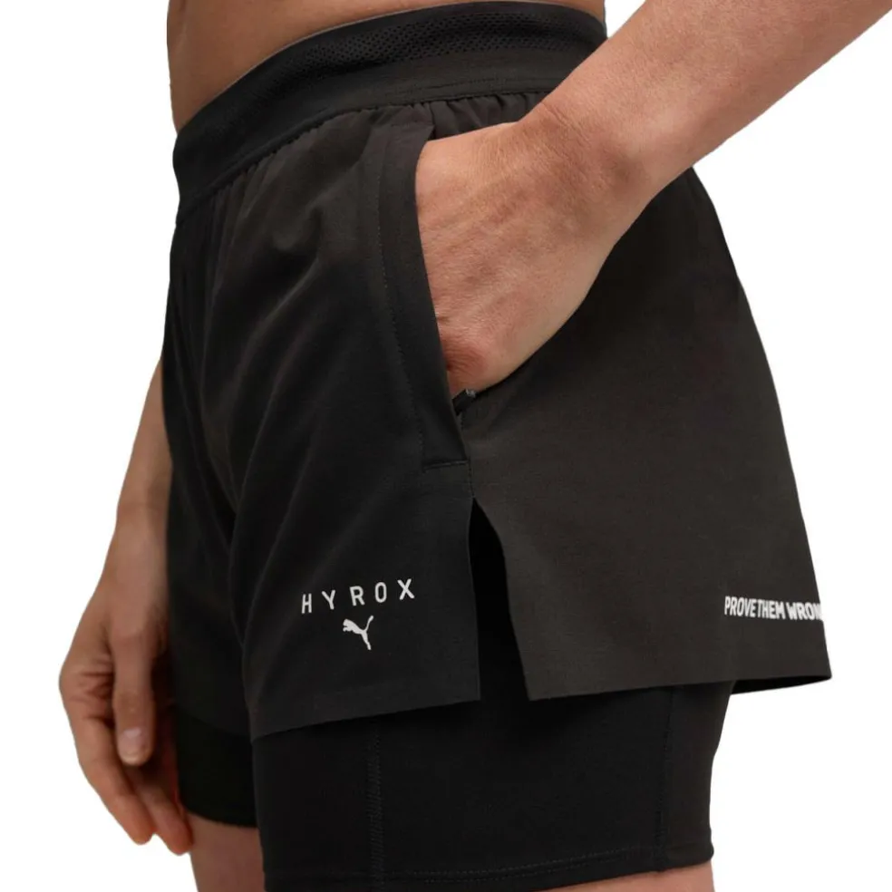 Puma x HYROX 2 in 1 short dames puma black