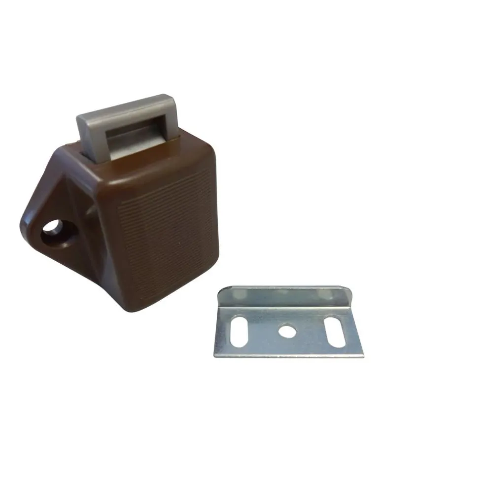 Pushlock Binnenslot en schootplaatje mini bruin