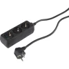 Q-Link 3-voudige stekkerdoos zwart 1,5 meter