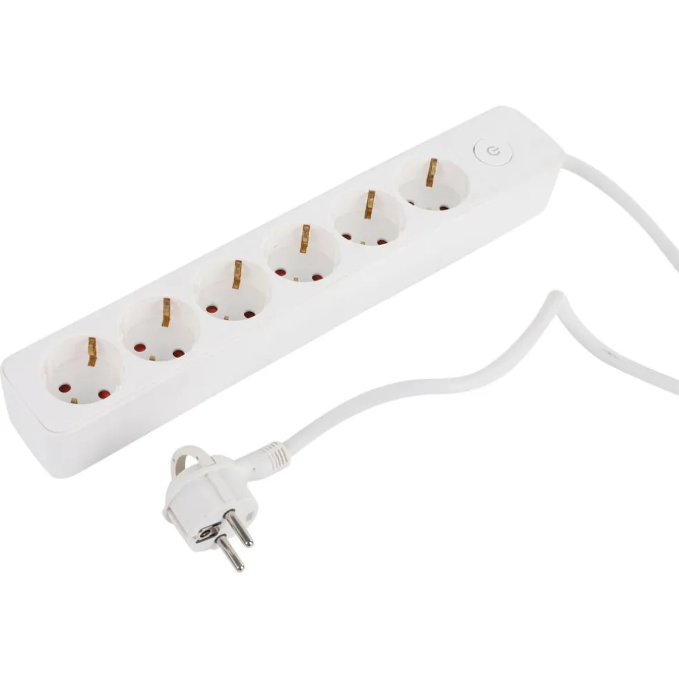 Q-Link 6-voudige stekkerdoos met schakelaar 1,5 meter wit
