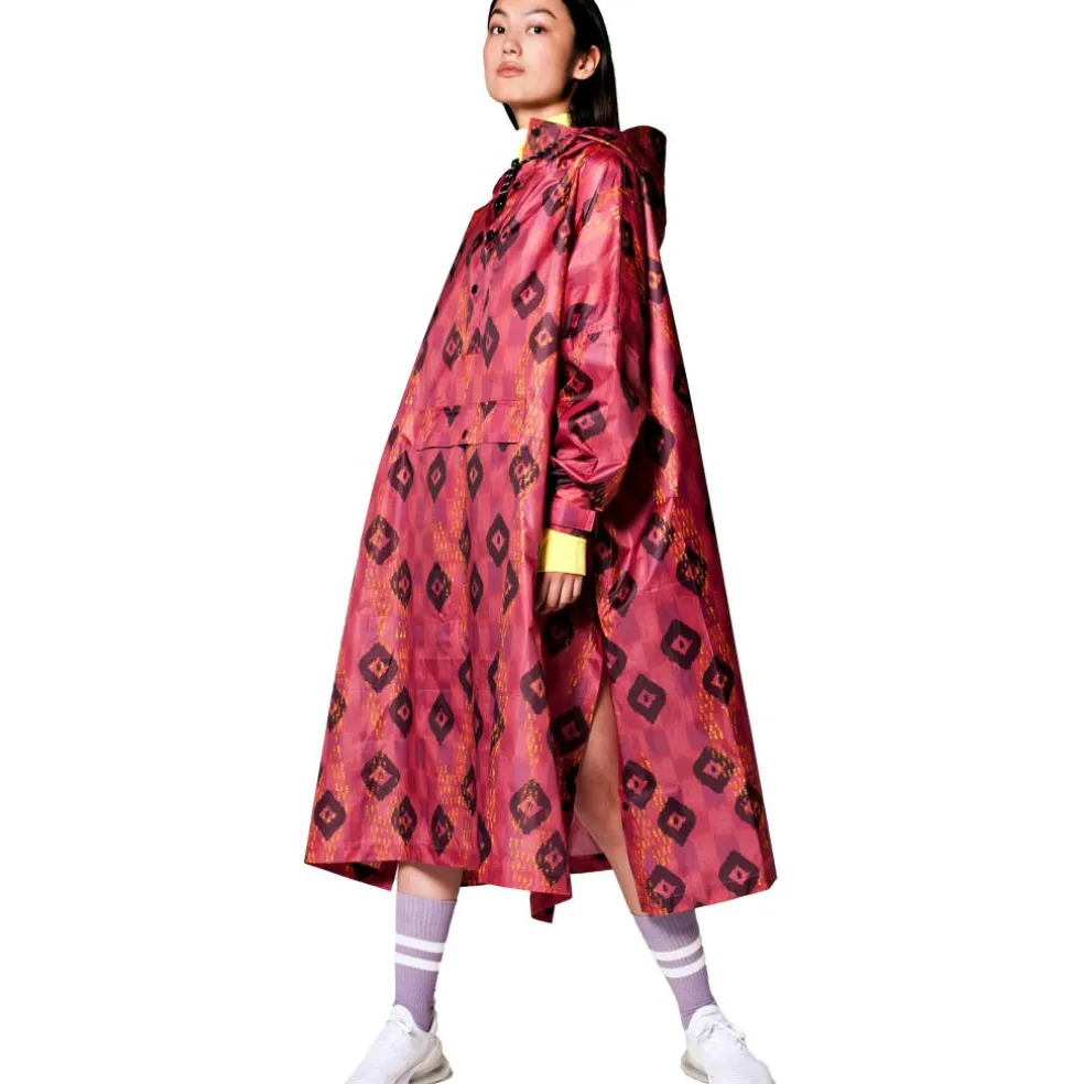 Rainkiss Ikat regenponcho merlot purple