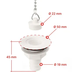 Reich rechte afvoerplug 19 mm