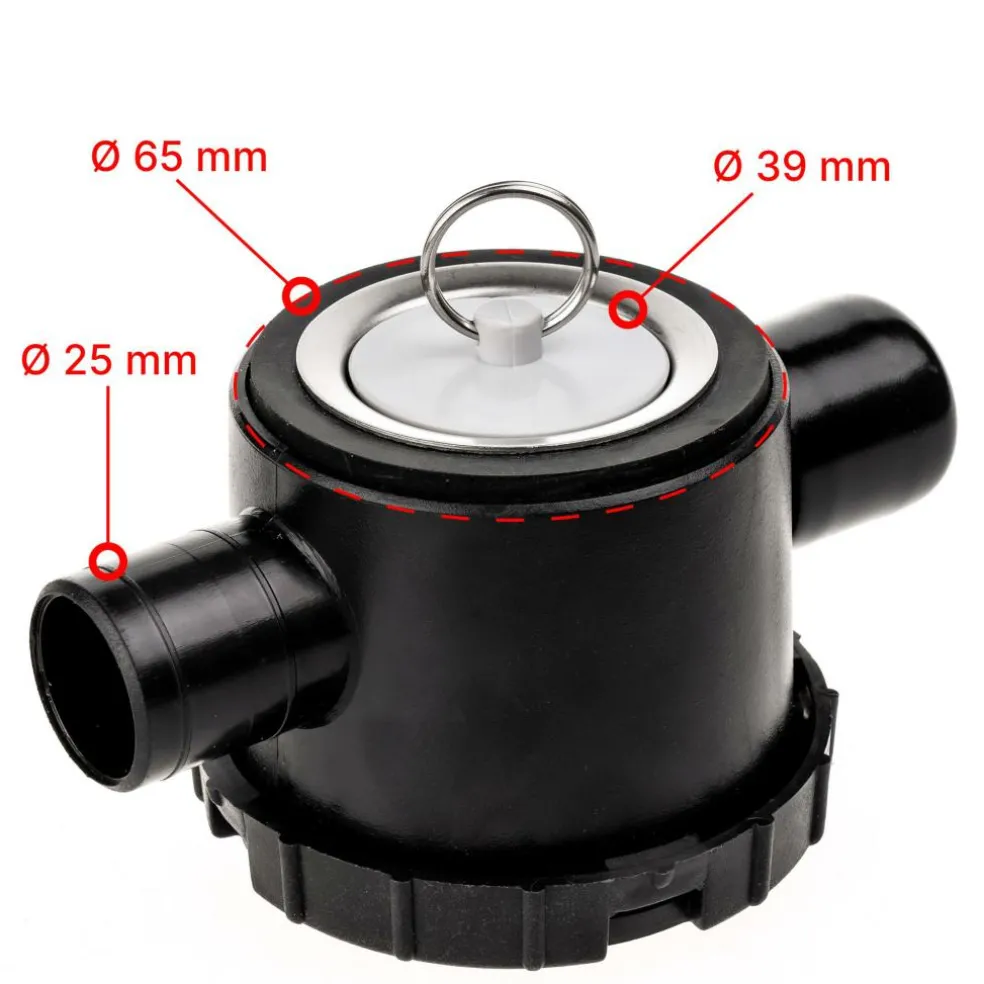 Reich Sifon dubbele afvoerplug met RVS zeefje en afsluit