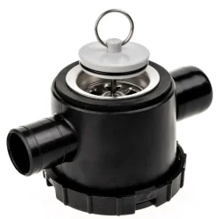 Reich Sifon dubbele afvoerplug met RVS zeefje en afsluit