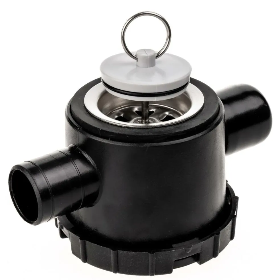 Reich Sifon dubbele afvoerplug met RVS zeefje en afsluit