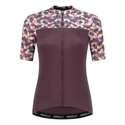Rogelli Essential Graphic fietsshirt dames bordeaux coral