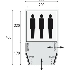 Safarica Blackhawk 220 TC tunneltent beige