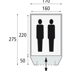Safarica Dakar 170 TC koepeltent beige anthracite