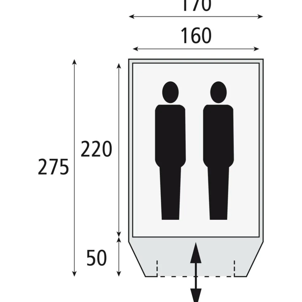 Safarica Dakar 170 TC koepeltent beige anthracite