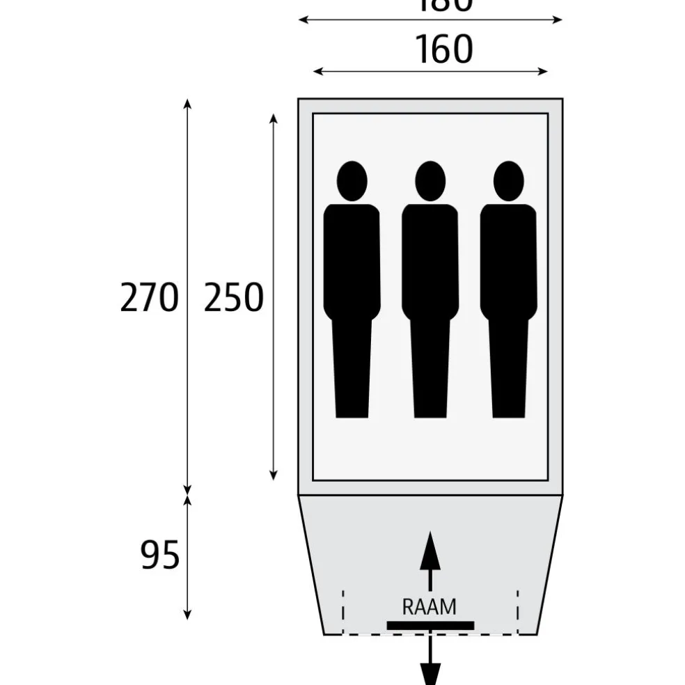 Safarica Hurricane 180 pop up tent grey