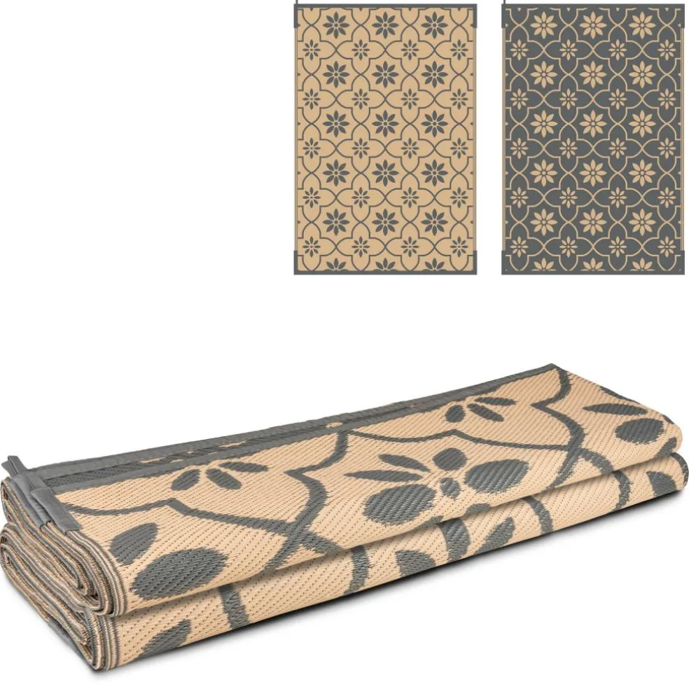 Safarica Safarimat buitenkleed 270 x 400 cm tiles grey beige
