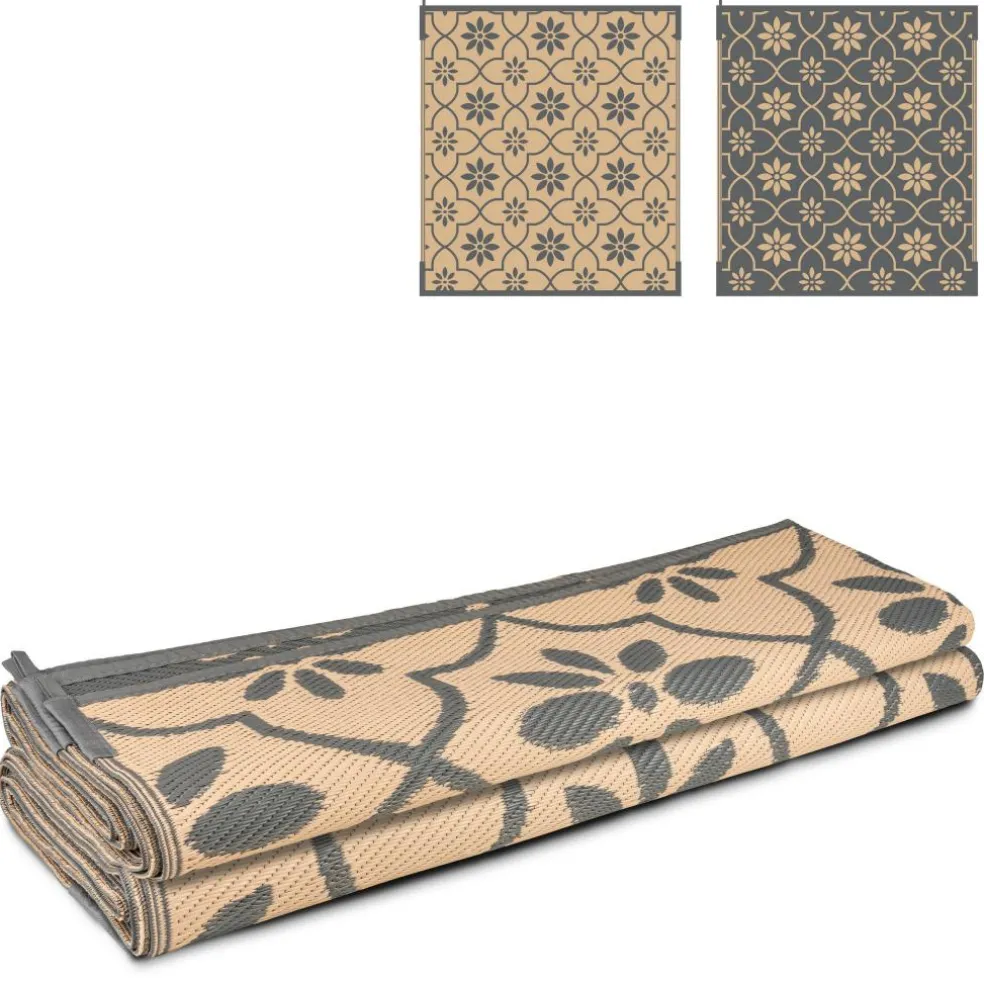 Safarica Safarimat buitenkleed 270 x 300 cm tiles grey beige