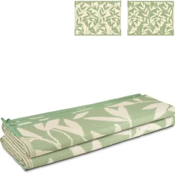 Safarica Safarimat buitenkleed 270 x 200 cm branches green beige