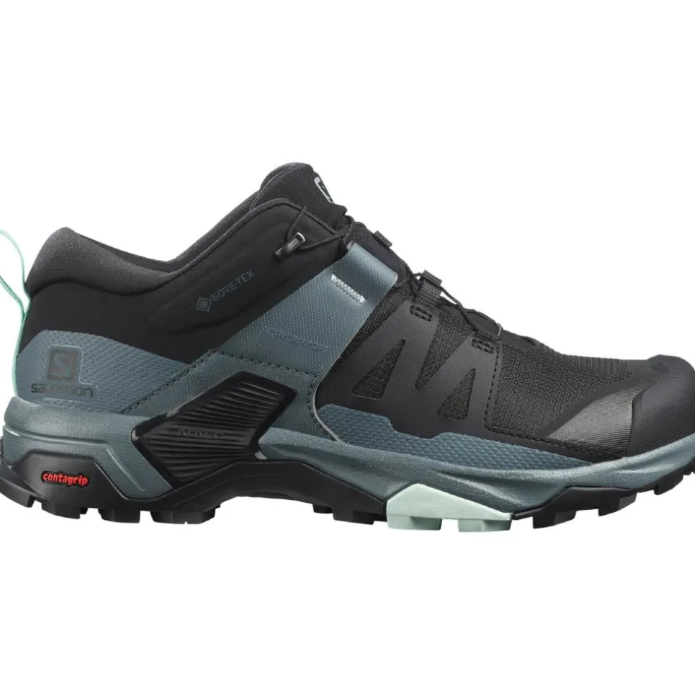 Salomon X Ultra 4 GTX wandelschoenen dames black stormy weather opal blue