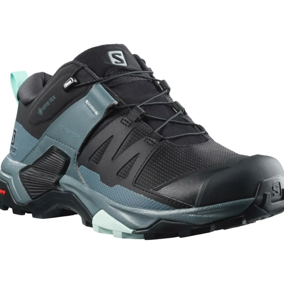 Salomon X Ultra 4 GTX wandelschoenen dames black stormy weather opal blue