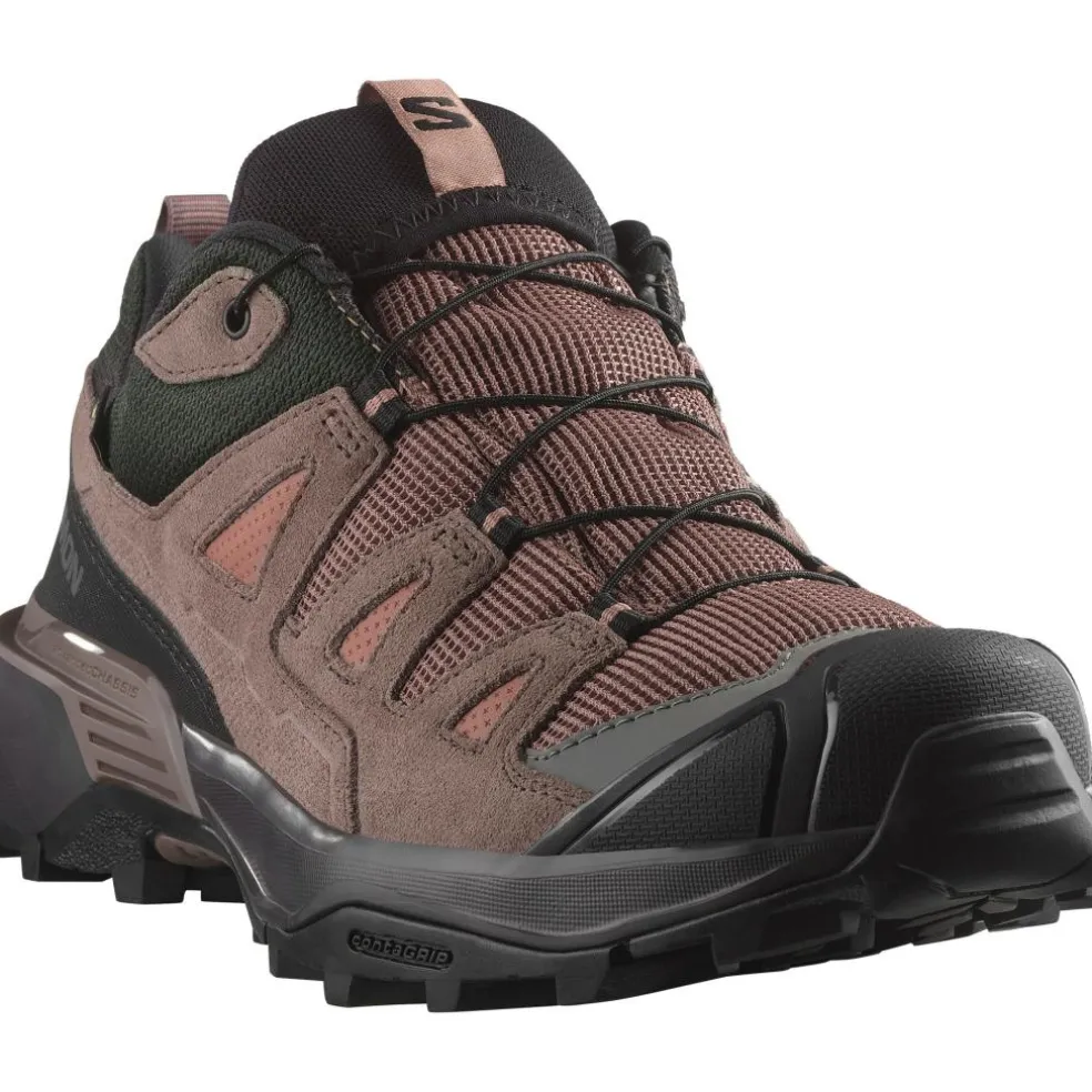 Salomon X ULTRA 360 LEATHER GORE-TEX wandelschoenen dames cognac peppercorn black