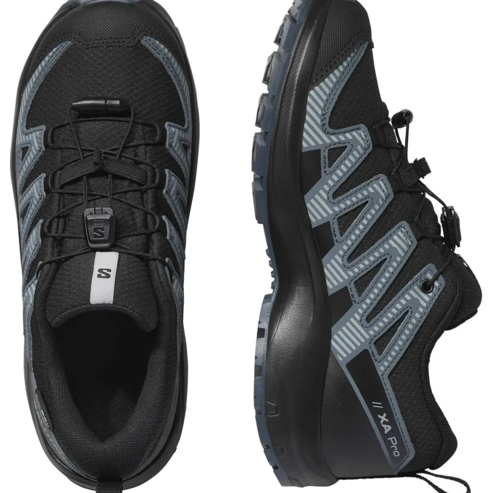 Salomon XA PRO V8 WATERPROOF wandelschoenen junior black turbulence quarry