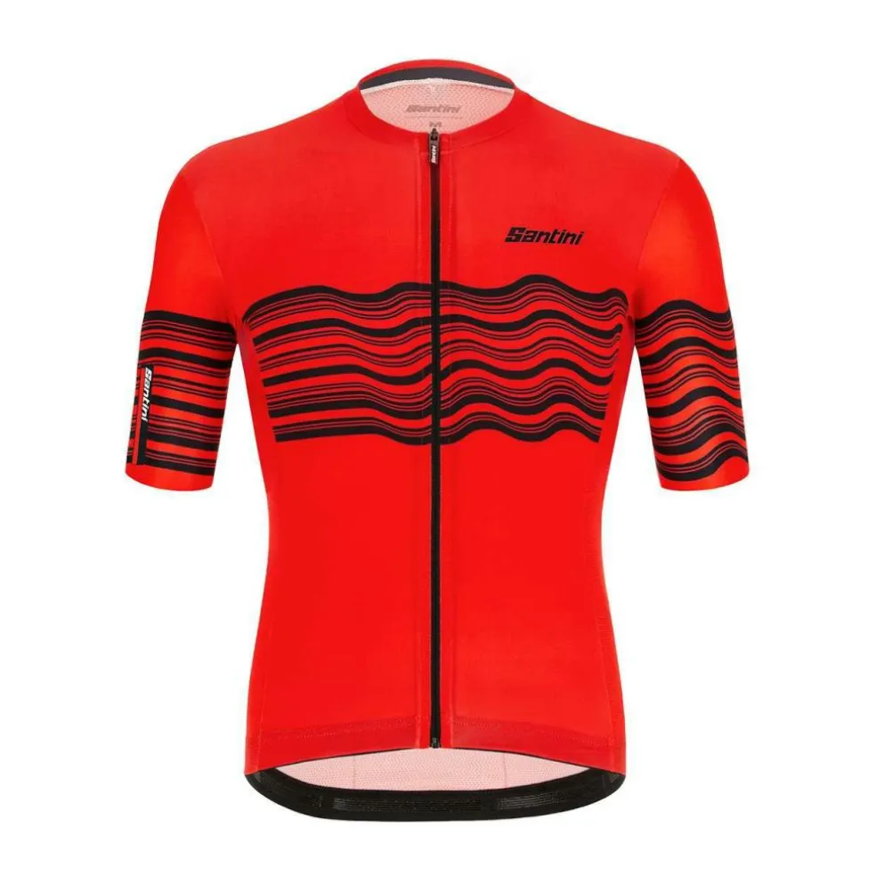 Santini Tono Profilo fietsshirt heren red