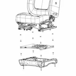 Scopema V3 Renault Trafic Opel Vivaro vanaf 2014 draaiplateau bijrijder